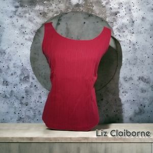 Vintage 90s Liz Claiborne Ribbed Cotton Tank Top